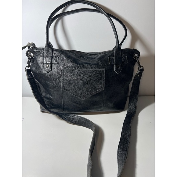 Allison Burns Black Leather Handbag - Picture 1 of 11